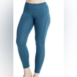 Handful Wi-THi Mid Rise 7/8 Pocket Leggings in Teal size SM Miracle Leggings